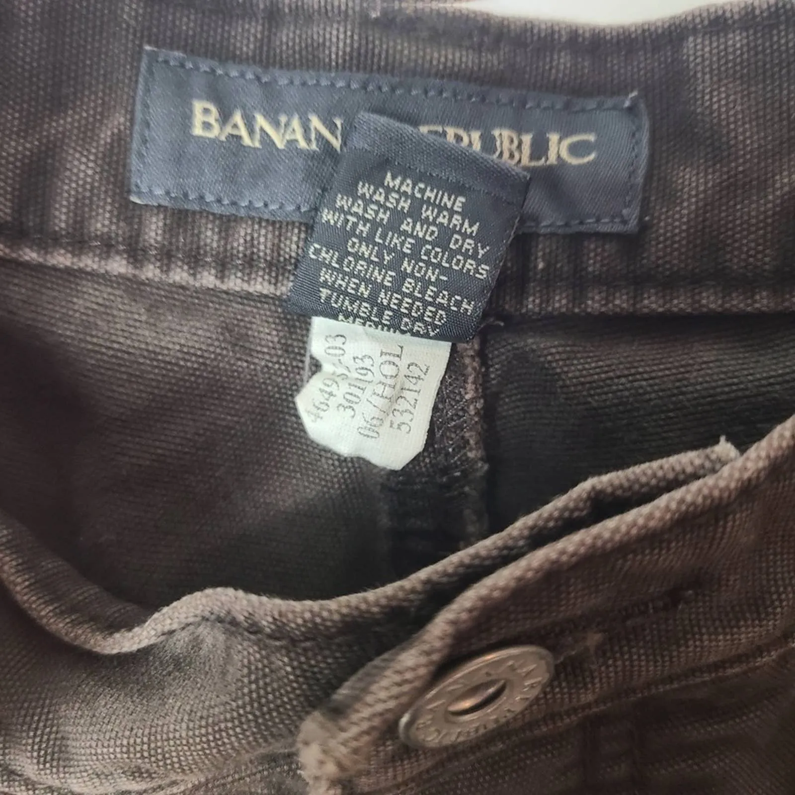 Banana Republic Mens Canvas Button Fly Pants