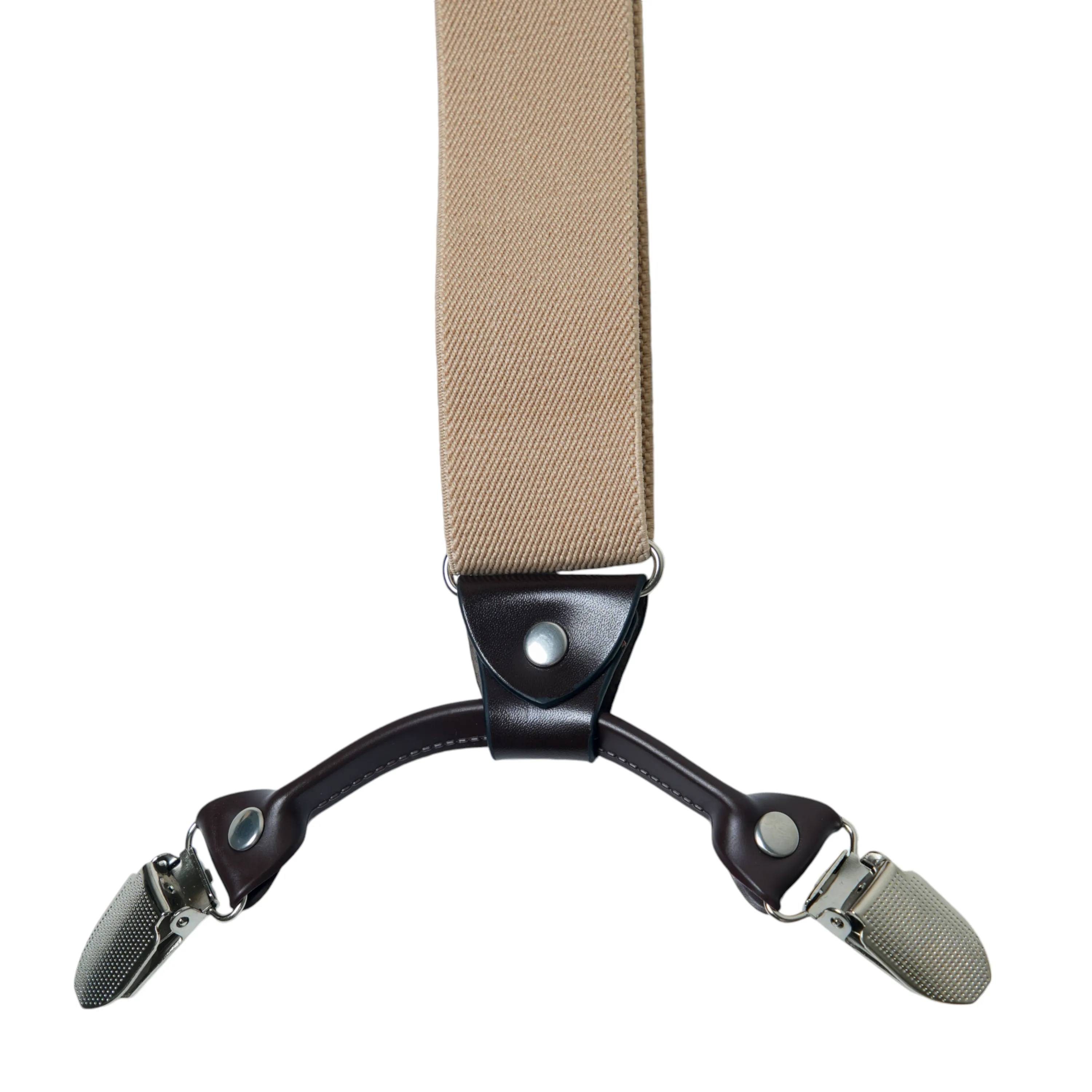 Chokore Stretchy Y-shaped Suspenders with 6-clips (Beige)