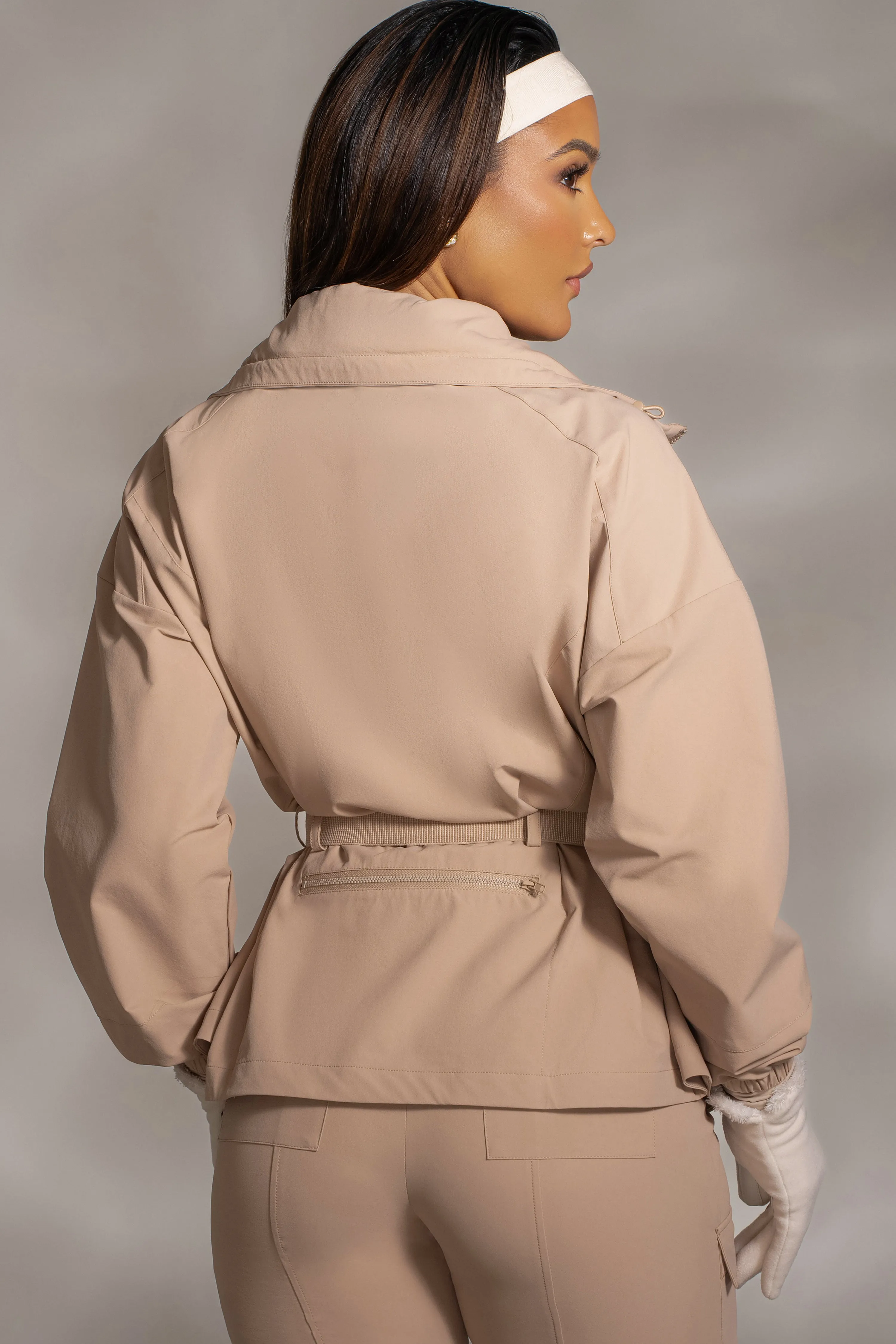 Tan Willow Belted Jacket