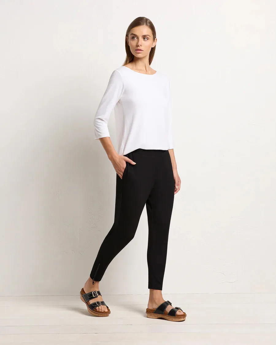 ZIP STILETTO PANT- FRENCH NAVY